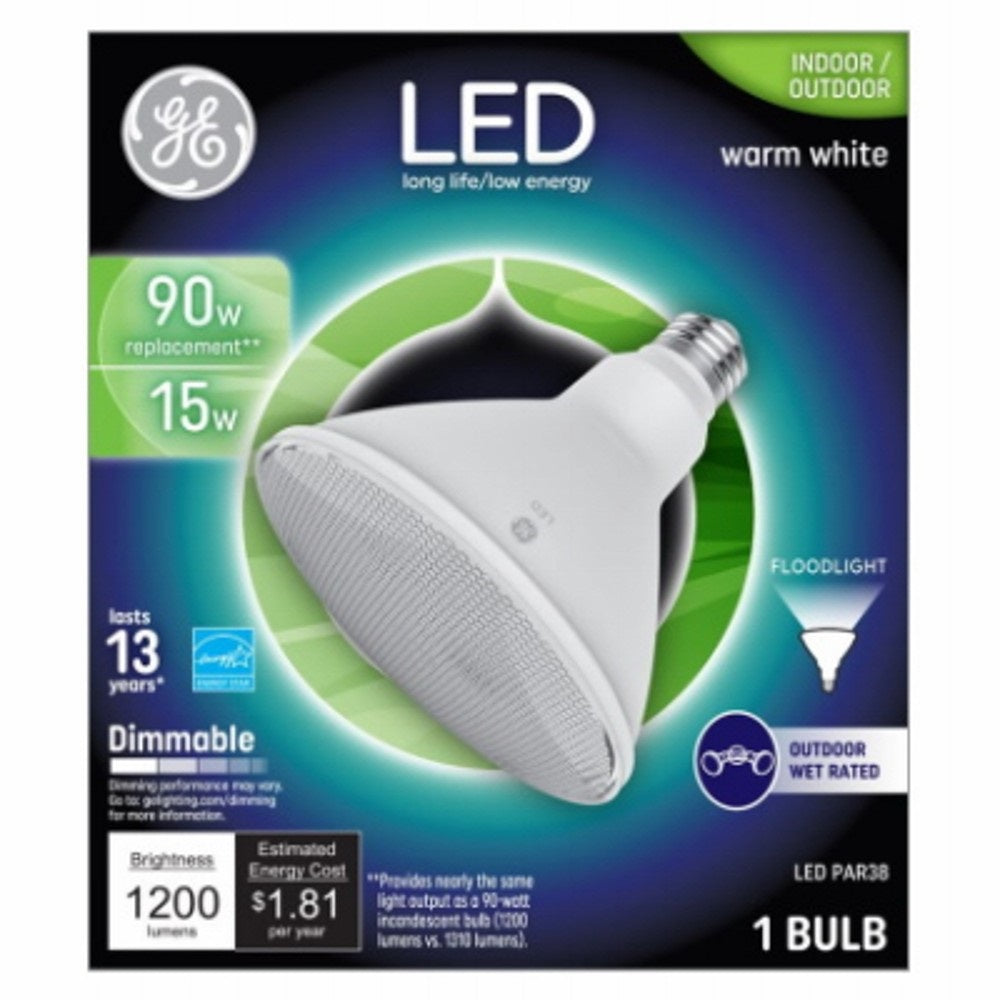 GE 93130310 LED Floodlight Bulb, 15 Watts