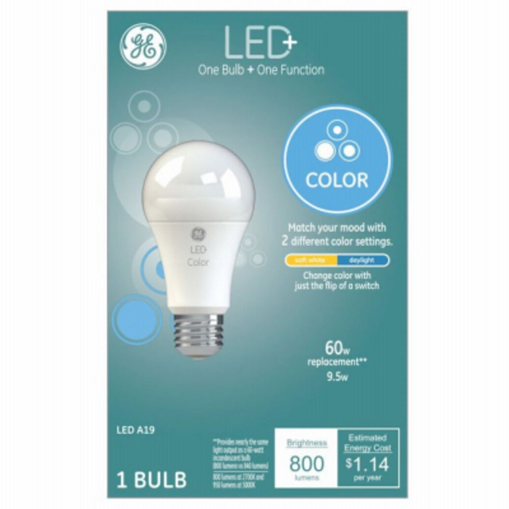 GE 93128968 LED+ Full Spectrum Dimmable LED Light Bulb, 9 Watts