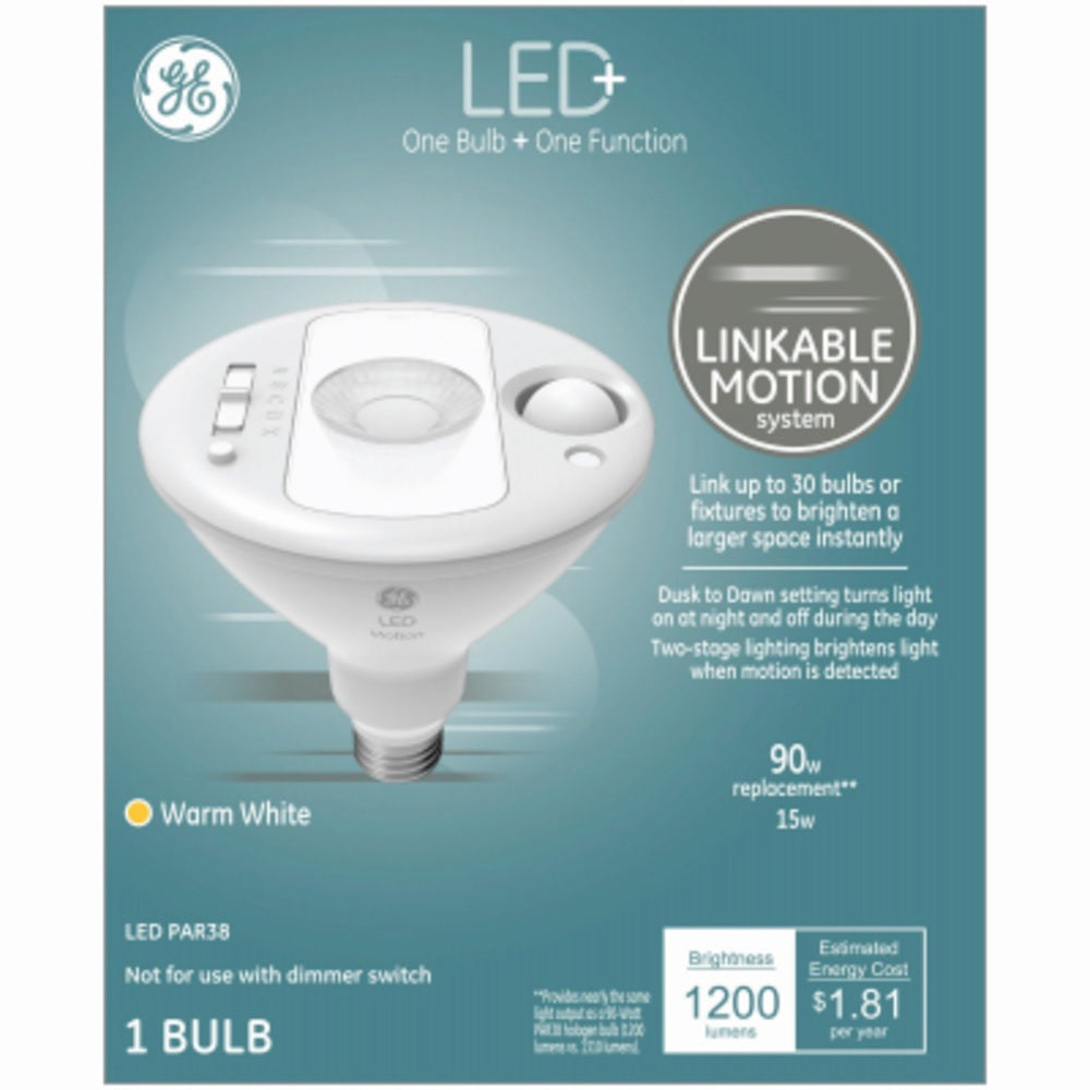 GE 93128971 LED+ Linkable Motion LED Flood Light, 15 Watts