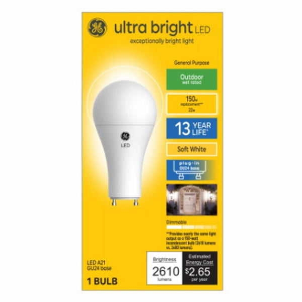 GE 93129364 LED Outdoor-Rated Ultra Bright Light Bulb, 22 Watts