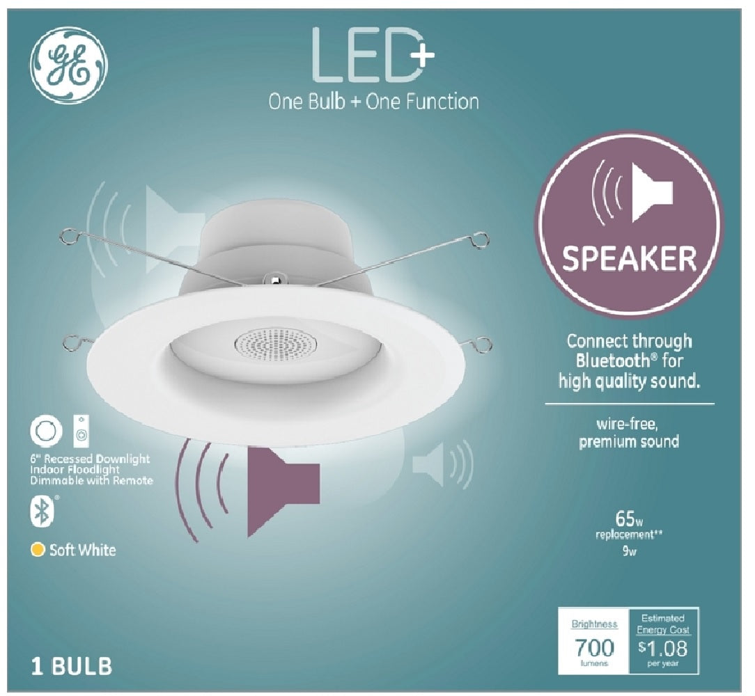 GE 93117530 LED Recessed Downlight + Speaker, Soft White