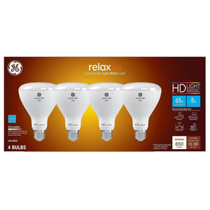 GE 93129973 LED Relax Light Bulbs, 8 Watts