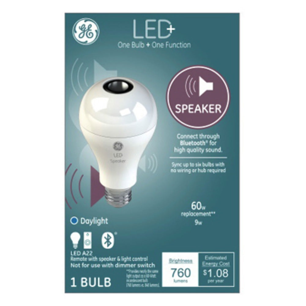 GE 93100353 LED+ Speaker Light Bulb, 9 Watts