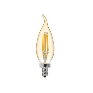 GE 93129853 LED Vintage Candelabra Light Bulb, 4 Watts