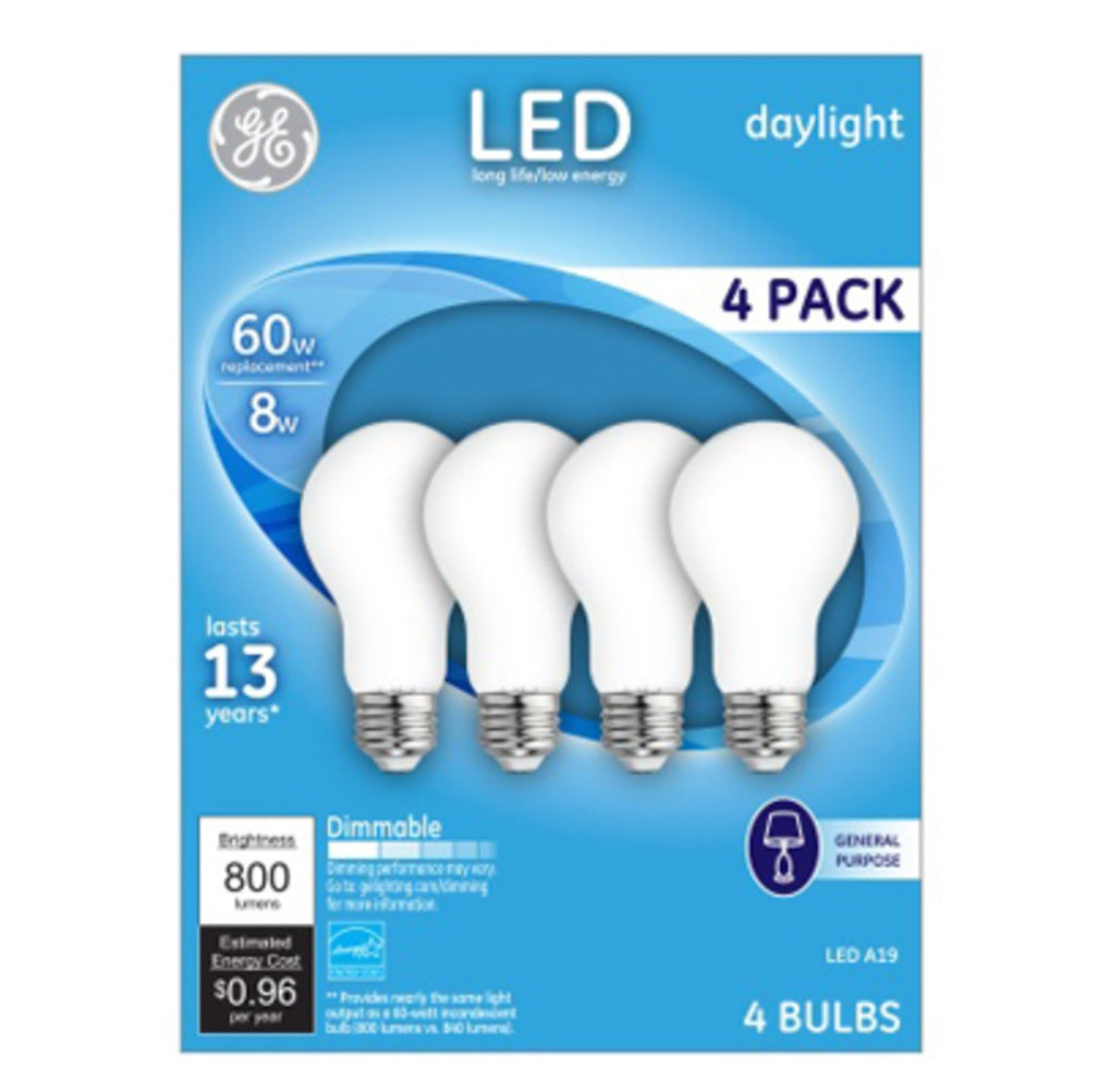 GE Lighting 93098314 A19 General Purpose LED Light Bulbs, 8 Watts