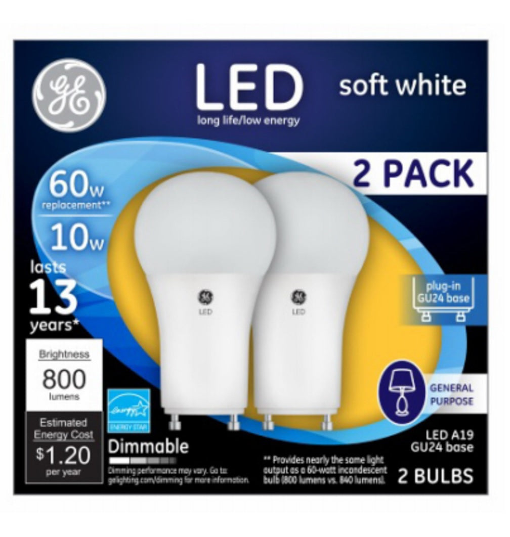 GE Lighting 93095629 A19 General Purpose LED Light Bulbs, 10 Watts