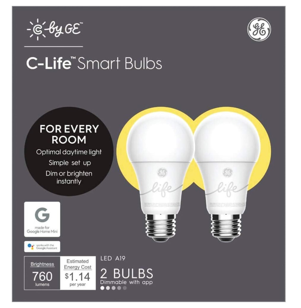 GE Lighting 93096312 A19 LED C-Life Smart LED Bulb, 11 Watts