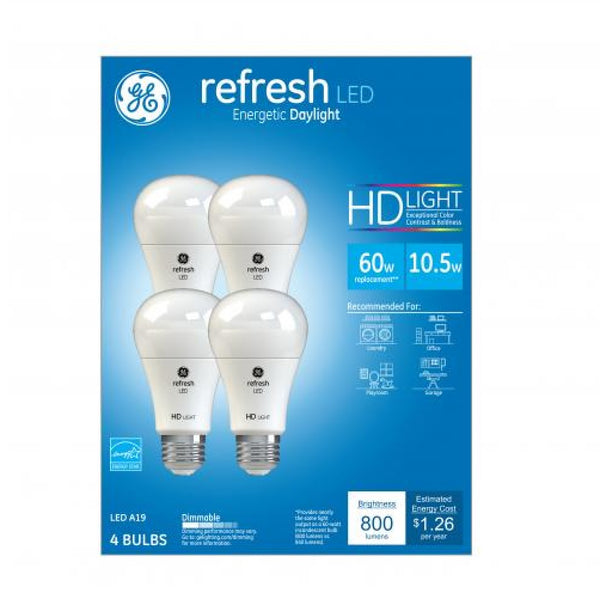 GE Lighting 96708 Refresh HD Daylight LED Light Bulb, 10.5 Watts