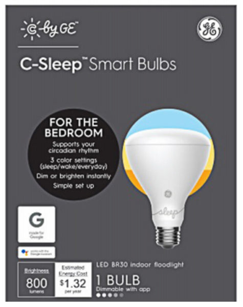 GE Lighting 93096311 R30 C-Sleep Smart LED Bulb, 11 Watts