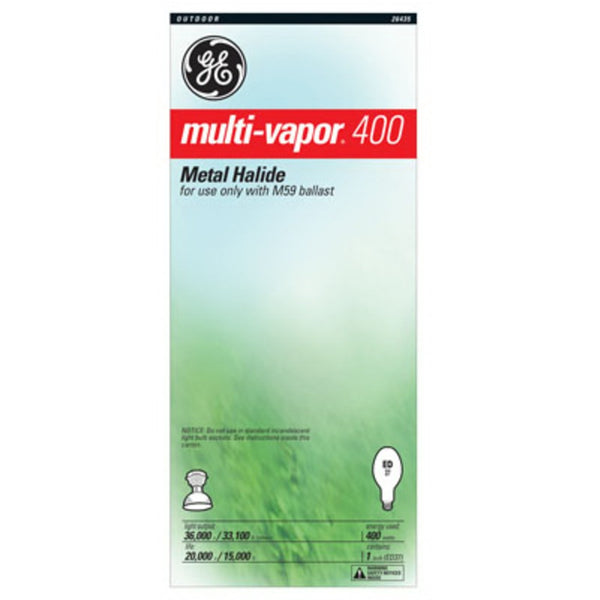 GE 30953 Multi-Vapor Metal Halide Lamp, 400 Watts