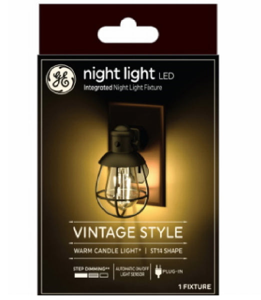 GE 93129146 Night Light Vintage LED Warm Candlelight, Warm White