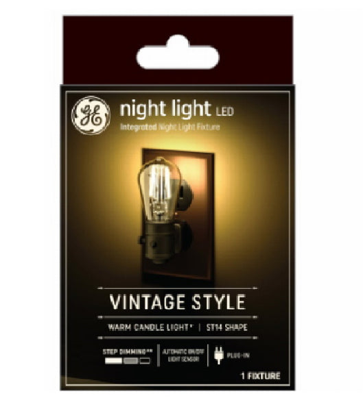 GE 93129145 Night Light Vintage LED Warm Candlelight, Warm White