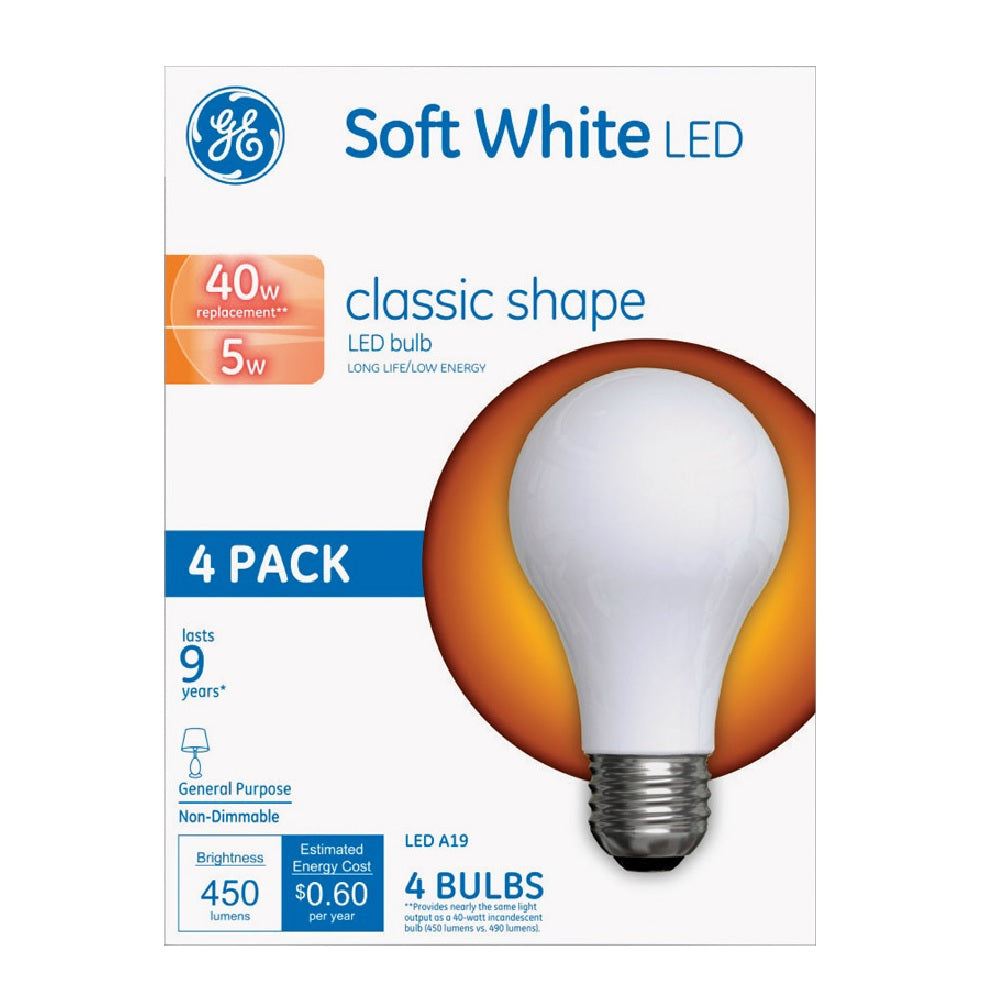 GE 99176 Non-Dimmable Replacement LED Light Bulbs, 5 Watt