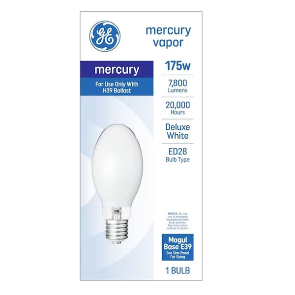 GE 30971 Outdoor Multi Vapor Metal Halide Light Bulb, 175 Watts