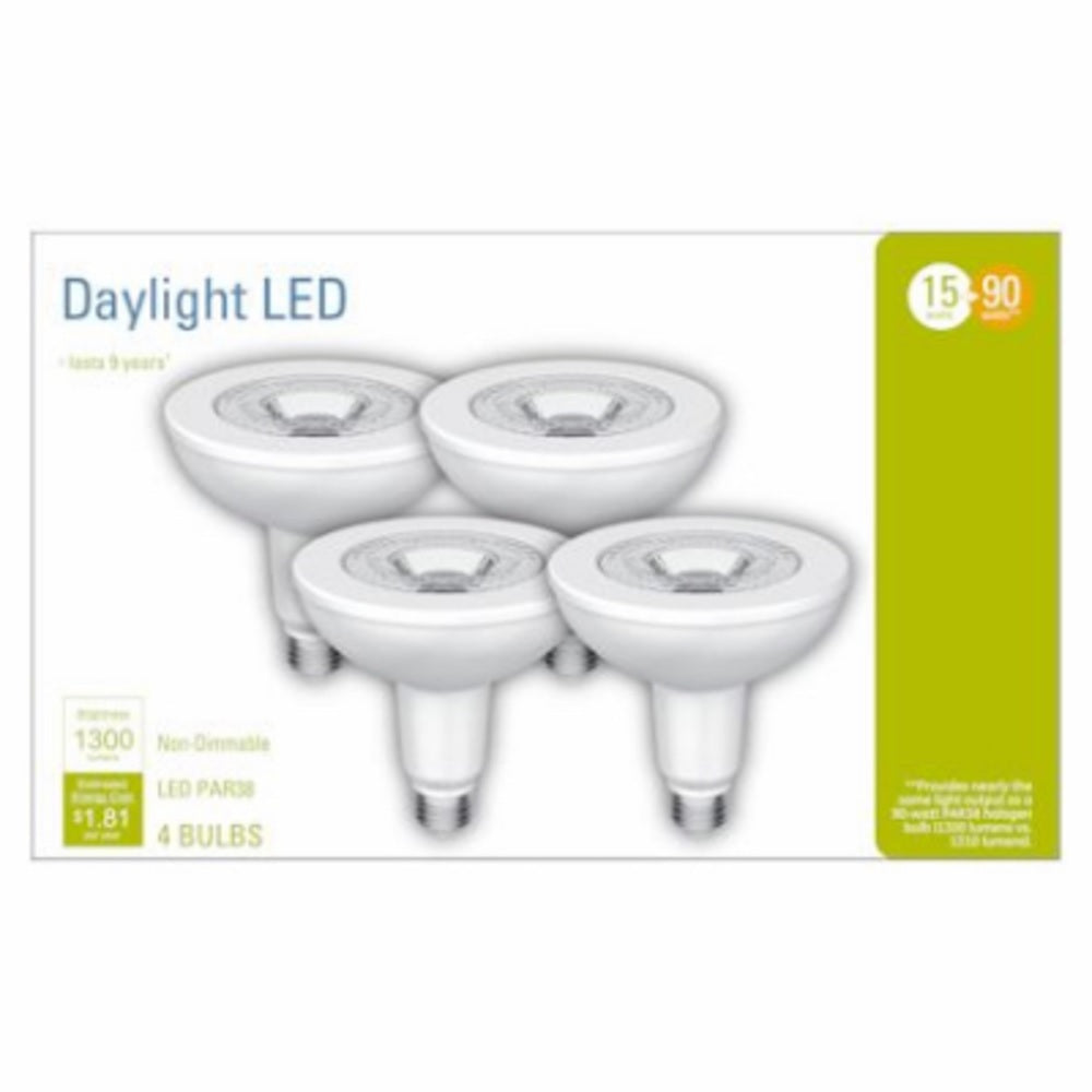 GE 93128955 PAR38 Daylight LED Light Bulb, 15 Watts