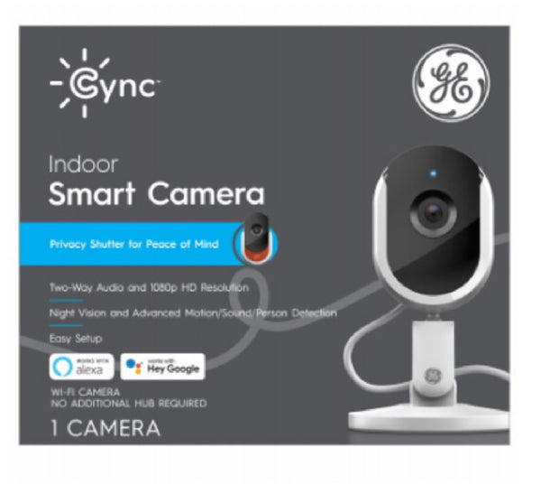 GE 93128850 Smart Indoor Camera, 1080p