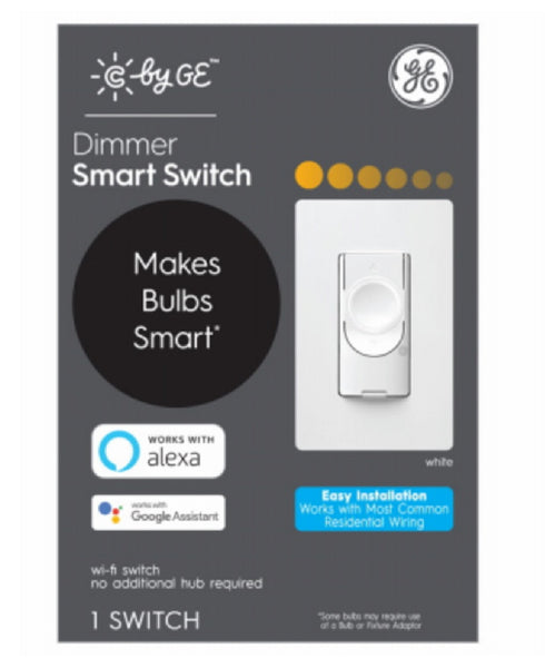GE 93120079 Smart Switch Motion Sensing Dimmer Switch, White