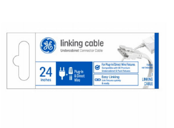 GE 93129108 Undercabinet Linking Connector Cable, White, 24 Inch