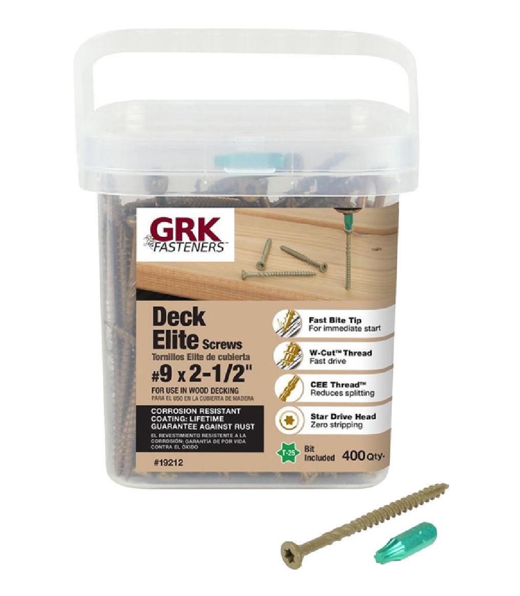 GRK Fasteners 19212 Deck Elite Star Bugle Head Deck Screws