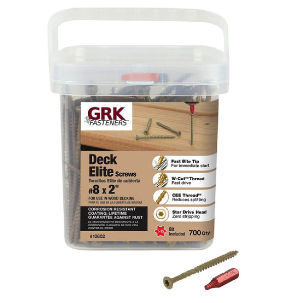 GRK Fasteners 10802 Deck Elite Star Bugle Head Deck Screws