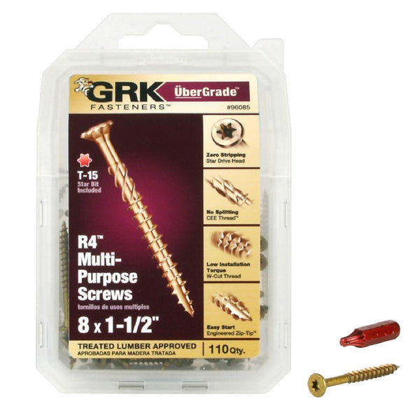GRK Fasteners 96085 Framing and Decking Screw, Yellow