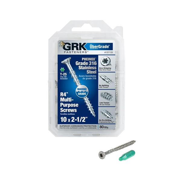 GRK Fasteners 137133 Framing and Decking Screw, #10 x 2-1/2 Inch