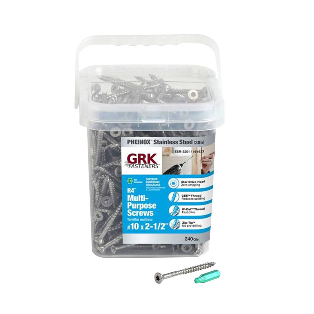GRK Fasteners 61633 Star Flat Head Multi-Purpose Screw