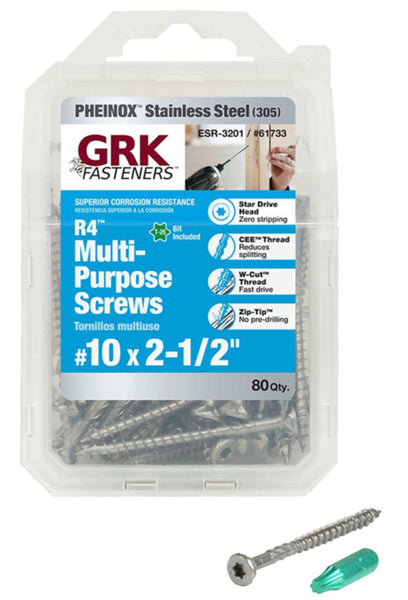 GRK Fasteners 61733 #10 Thread Framing and Decking Screw