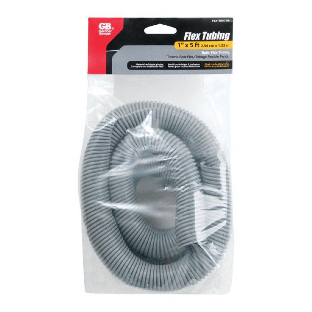 Gardner Bender FLX-1007GRT Corrugated Polyethlene Flex Tubing, 1"x5', Gray