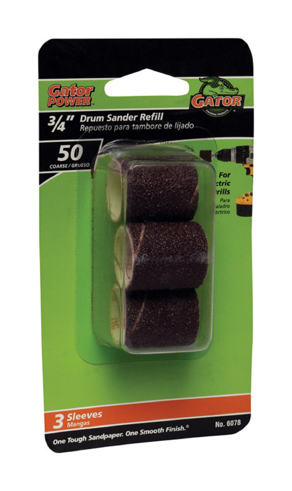 Gator 6078 Sanding Drum Kit, 50 Grit, 3/4" x 1"