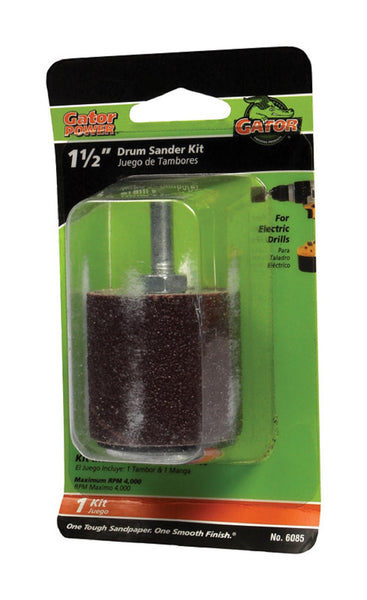 Gator 6085 Sanding Drum Kit, 50 Grit, 1-1/2" x 1-1/2"