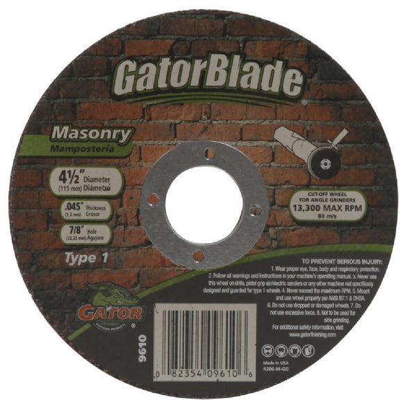 GatorBlade 9610 Cut-Off Wheel, 4-1/2 Inch