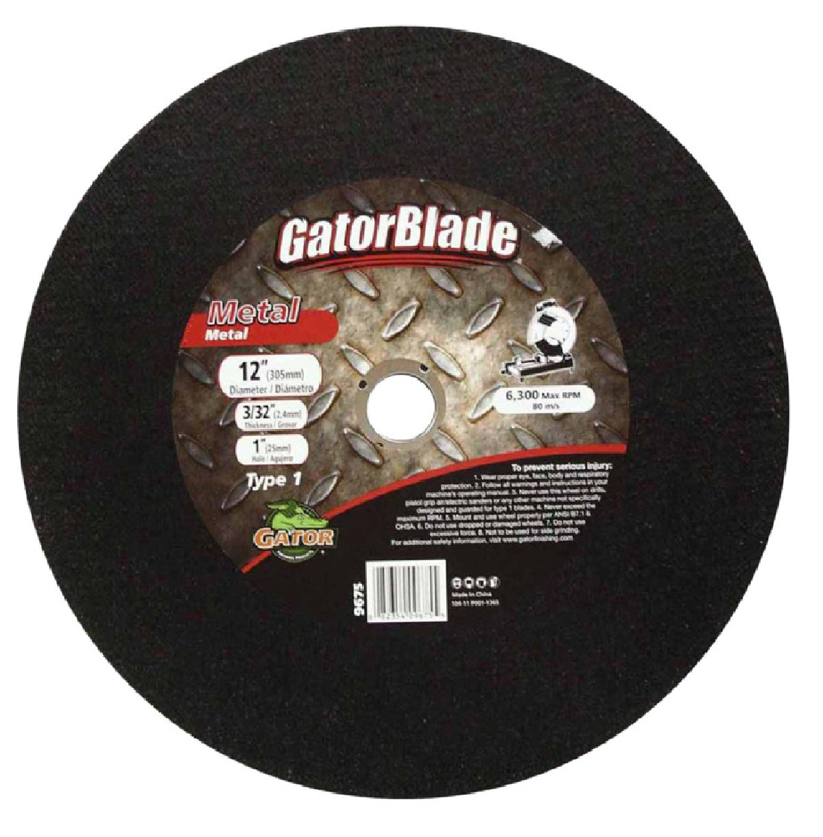 GatorBlade 9675 Cut-Off Wheel, 12 Inch