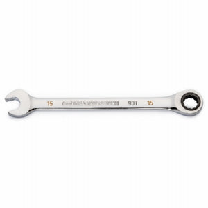 Gearwrench 86915 Ratcheting Combination Wrench, 15 MM