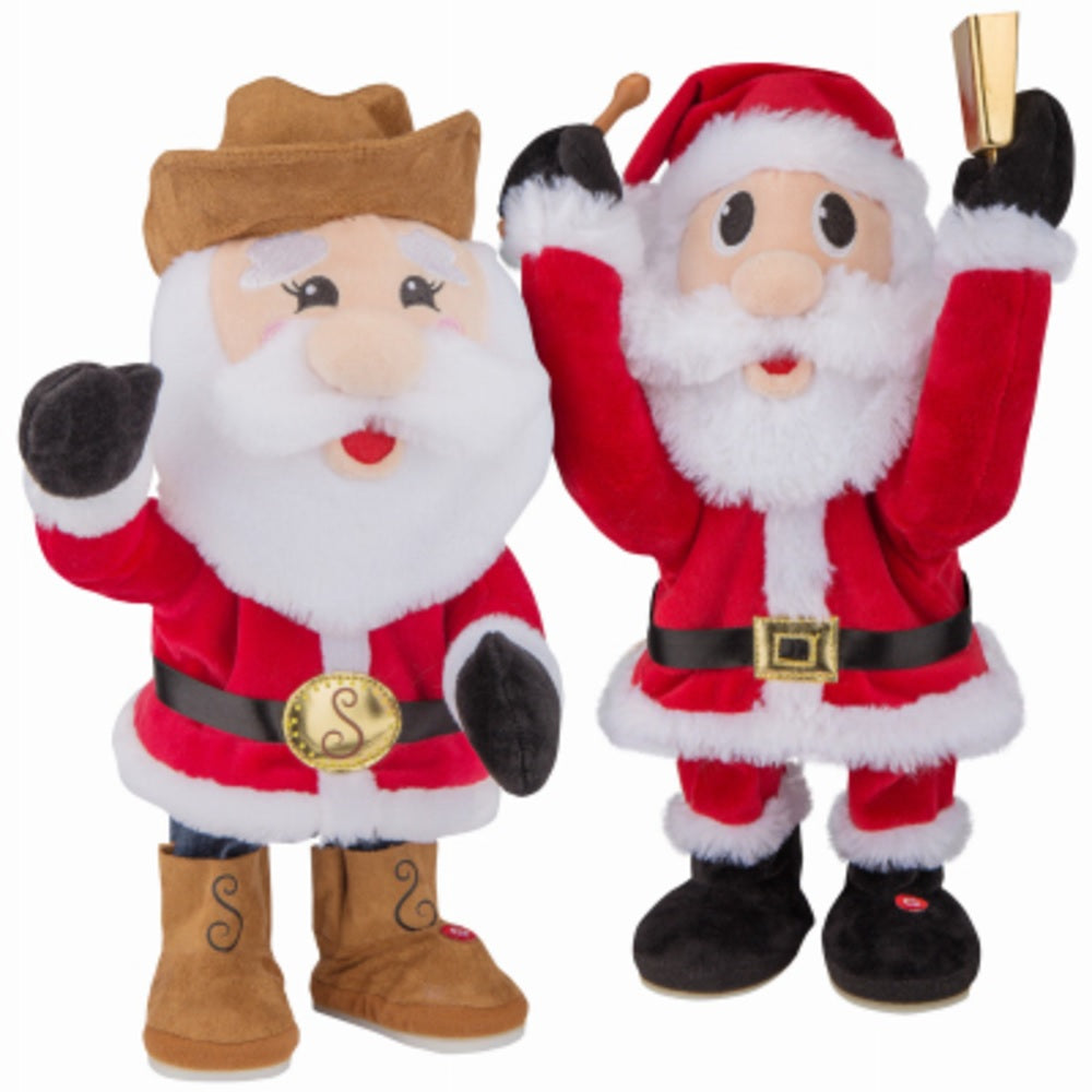 Gemmy 98843 Animated Plush Christmas Santa Cowboy