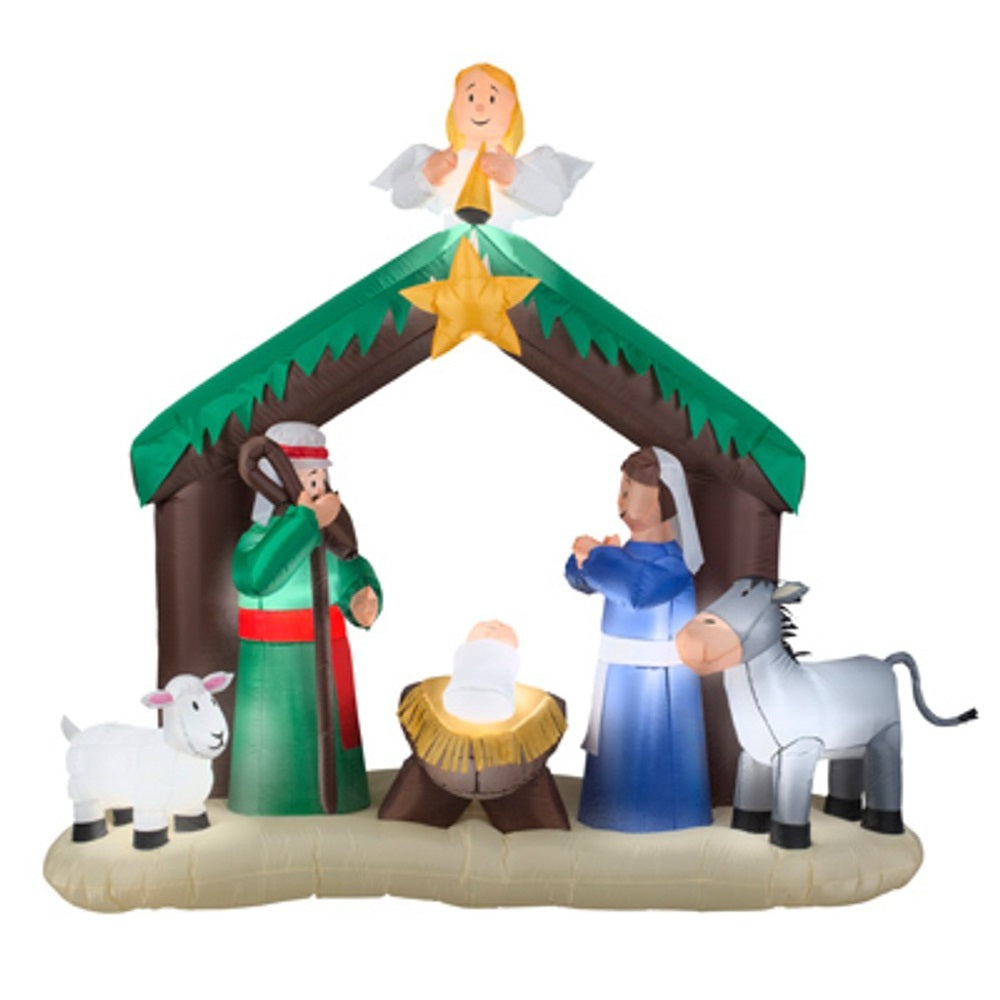 Gemmy 883151 Christmas Airblown Inflatable Nativity Scene, 79 Inch