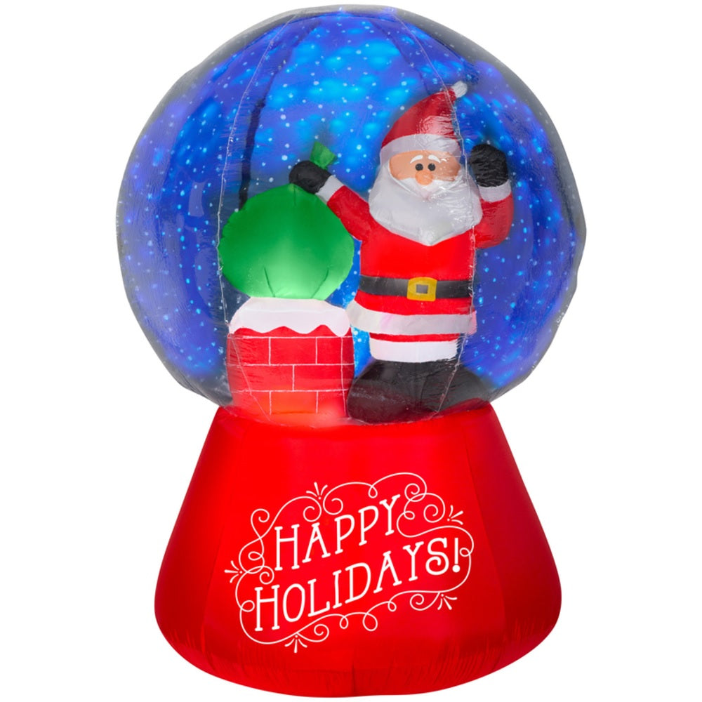 Gemmy 114690 Christmas Airblown Santa Snowglobe, Multicolored