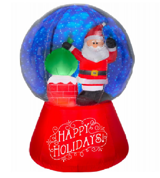Gemmy 882509 Christmas Inflatable Santa Snow Globe, 66-Inch