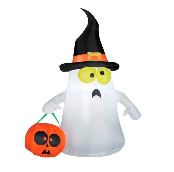 Gemmy 63975 Halloween Airblown Inflatable Ghost In A Witch Hat
