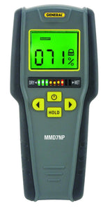 General Tools MMD7NP Pinless Lcd Moisture Meter With Tricolor Bar Graph