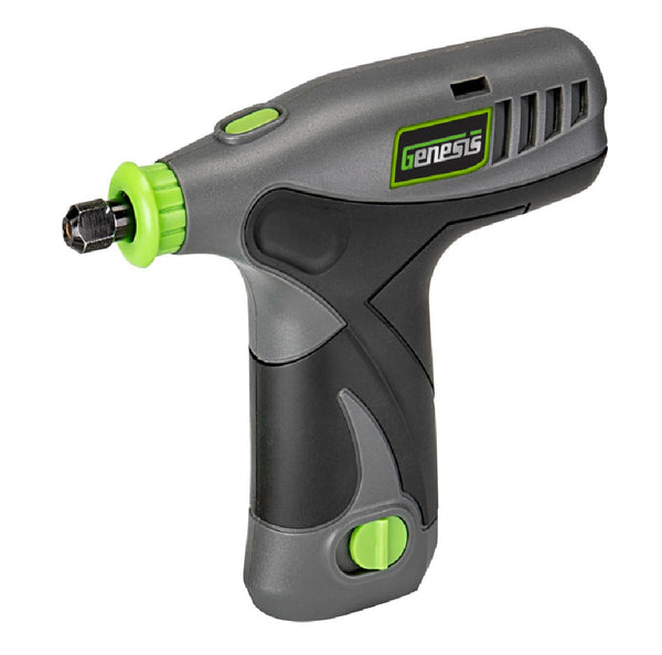 Genesis GLRT08B-65 8 VDC Lithium-Ion Rotary Tool, Black/Green/Gray