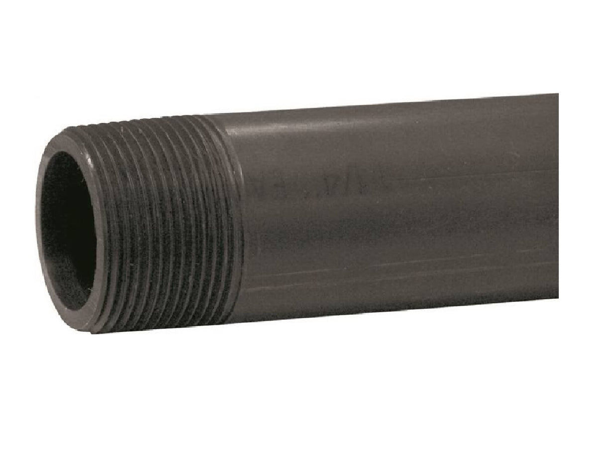 Genova 212120BC PVC Schedule 80 Nipple, 1-1/4 Inch x 12 Inch, Gray