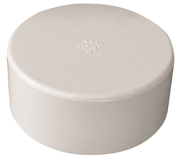 Genova 414266BC Pipe Cap, White, 6 Inch