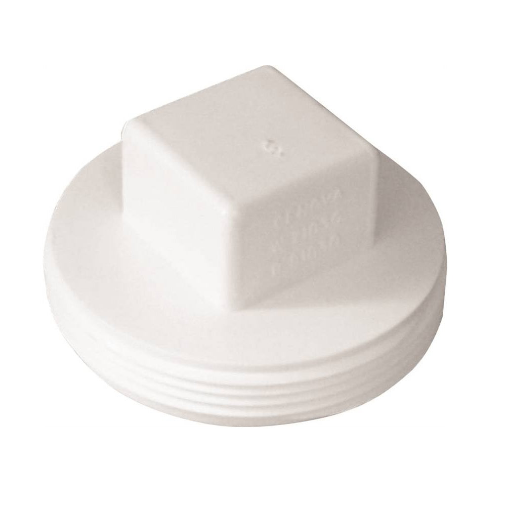 Genova 414450BC Pipe Plug, White, 4 Inch