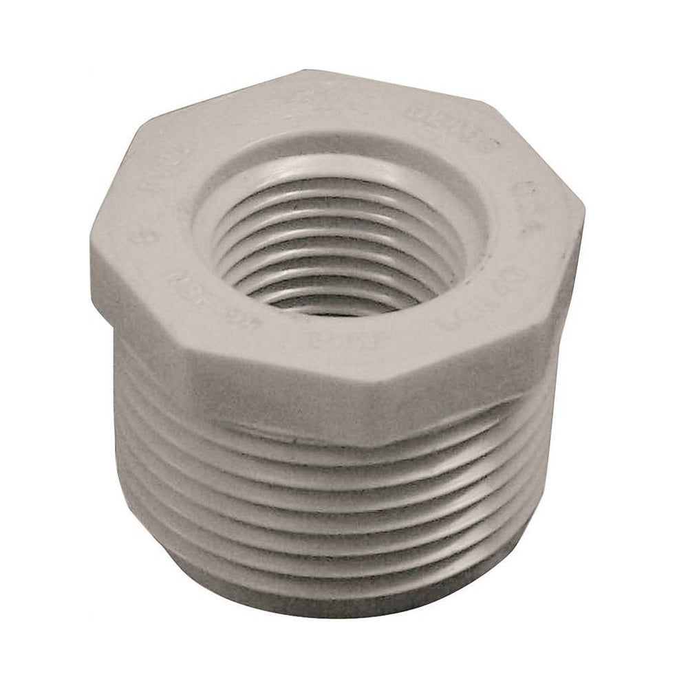 Genova 439130BC Pipe Reducing Bushing, White, 1 Inch x 1/2 Inch