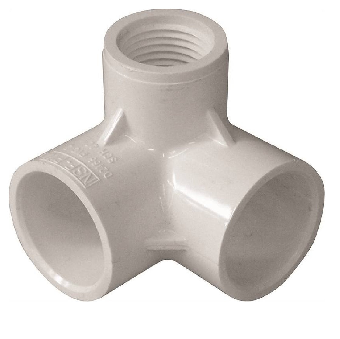 Genova 414130BC 300 Series 90 Degree Pipe Elbow with Side Inlet, White