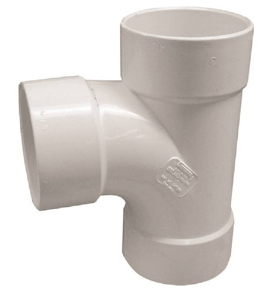 Genova 414123BC Sewer and Drain Sanitary Tee, White