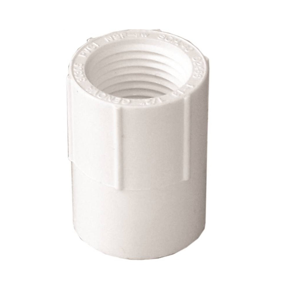 Genova 435005CPRMC 300 Series Pipe Adapter, White, 1/2 Inch