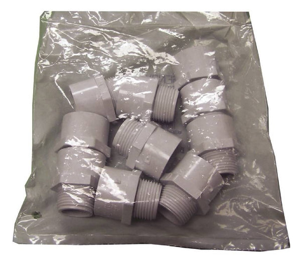 Genova 436007CPRMC 300 Series Pipe Adapter, White, 3/4 Inch x 3/4 Inch