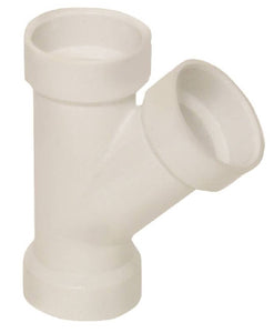 Genova 192301L 45 Degree Pipe Wye, 1-1/2 Inch Hub